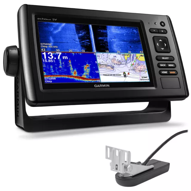 GARMIN ECHOMAP™ PLUS 72sv 7 Fishfinder/GPS Chartplotter Combo w/SideVü  GT52 TDX EUR 872,20 - PicClick FR