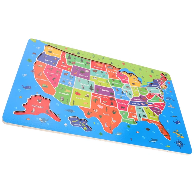 CHILD PUZZLES FOR Kids United States Map Homeschool Supplies £27.99