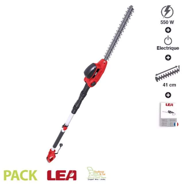 Taille haie télescopique électrique sur perche 550W lame 41cm longueur max