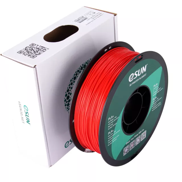 eSun PLA+ 1,75mm ROT 1kg 3D Drucker Filament RED für Prototyp Bauplanung
