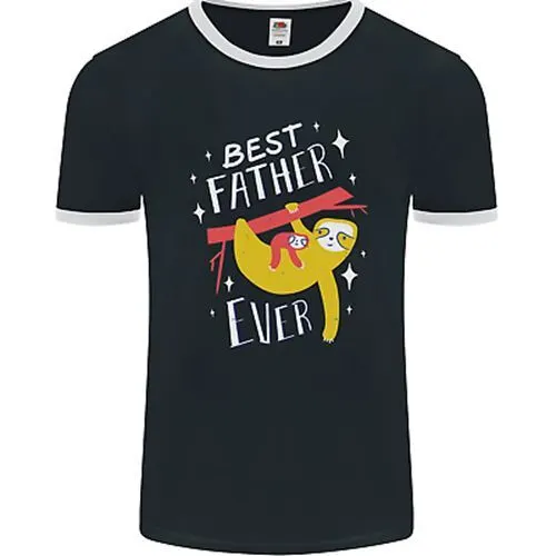 Maglietta da uomo Fathers Day Funny Sloth Daddy papà papà fotoL
