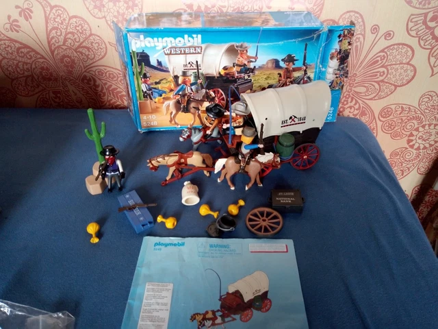 Playmobil lot 5248 Western complet boite armes accessoires 4 personnages