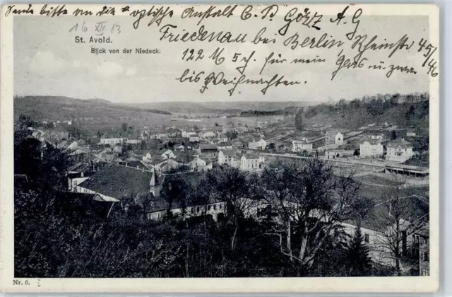 51484217 - Saint-Avold Blick von der Niedeck Forbach 1915