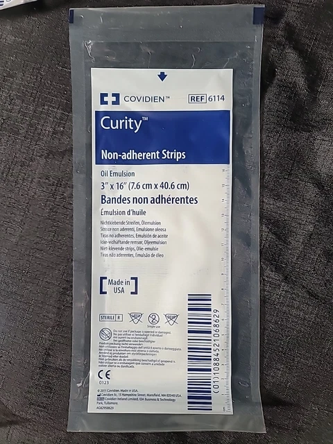 LOT OF 10 Covidien Curity Oil Emulsion 3"x16" Non-adherent Strips Ref