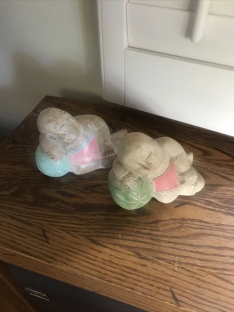 Vintage Hand Carved Chinese Opium Babies