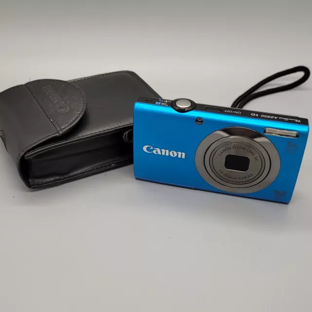 Canon PowerShot A2300 16.0MP Compact Digital Camera Blue Tested