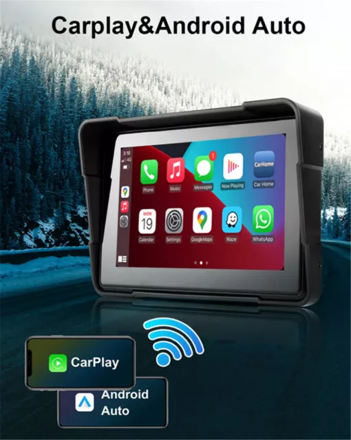 5" Für Motorrad CarPlay Android Auto Navigator mit 2 Front Hinten 1080P Kamera 3