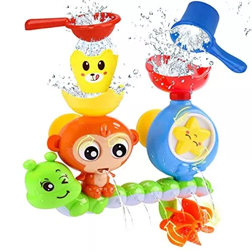 Bath Toys for Kids Ages 4-8 Toddlers 3 in 1 Wall Bathtub Toys Ball Track  Shower