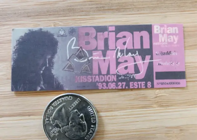 QUEEN STICKER Concert Queen TICKET STUB Sticker Queen Decal Brian May