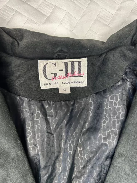 G-III LEATHER FASHIONS Black Fringe Leather Vintage Jacket Size M $50. ...