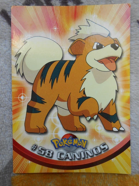 Caninos #58 - Topps Tv Animation Edition - Pokemon Card - Excellent Condition - Fr