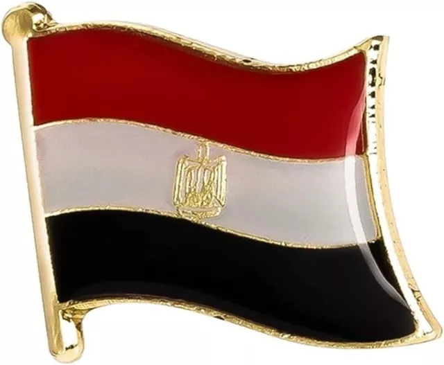Egypt Egyptian National Flag Metal Enamel Pin Badge Lapel