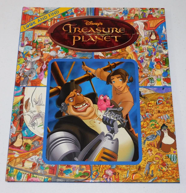 ORIGINAL 2002 DISNEY TREASURE PLANET LOOK AND FIND BOOK Art Mawhinney Original 2002 disney treasure planet look and find book art mawhinney