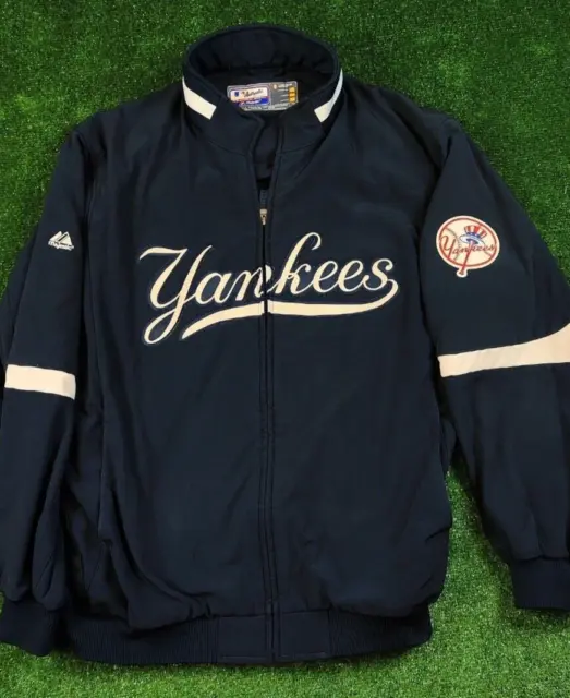 Majestic New York Yankees Giacca 3XL Outdoor Adulto Ricamato Baseball da uomo *