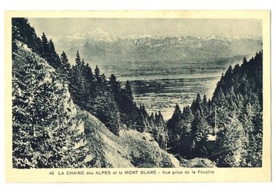 Vue sur la chaine des Alpes CPA Jura Touriste-La Faucille-La Redoute 263831 