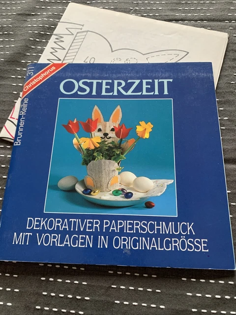 Bastelbuch Osterzeit Fensterbilder Tonkarton Bastelheft Ostern Hase Frühling