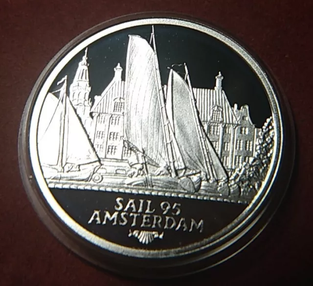 2408) Nederlanden Niederlande 2 Ecu 1995 Amsterdam Sail SILBER PP / Proof