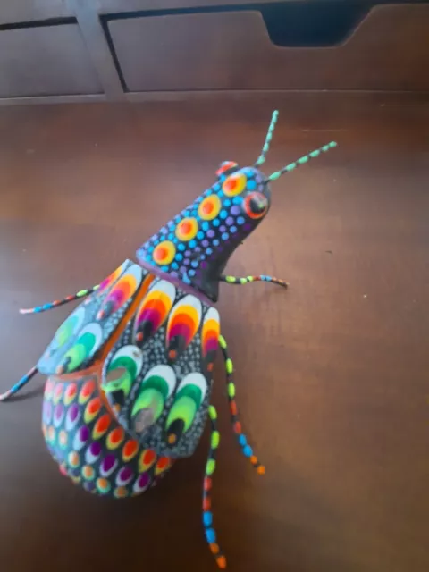 Whimsical Weevil Bug by Concepcion Aguilar Josefina Oaxaca Mexico Insect Clay