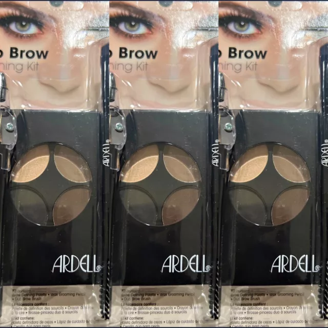 Ardell Pro Brow Defining Kit DARK Shades (PACK OF 3 )