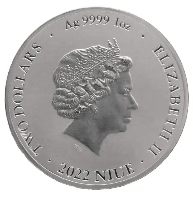 2022 Silber Bitcoin Nieu 1 Oz Ag 0,999 24k Vergoldete Münze Edition 3