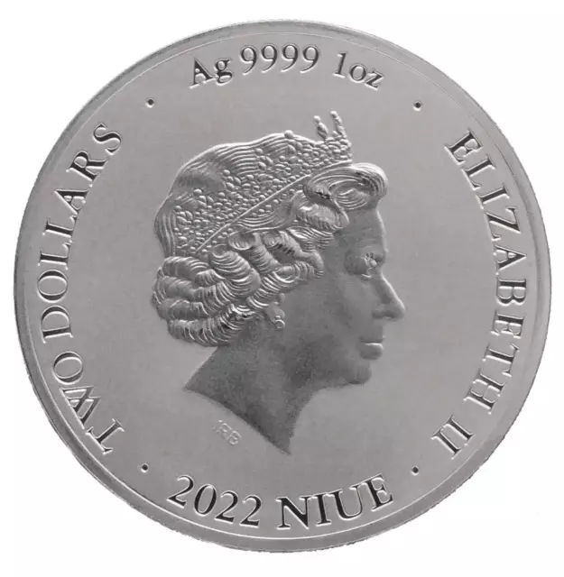 2022 Silver Bitcoin Nieu 1 Oz Ag .999 24k Gilded Coin Edition 3
