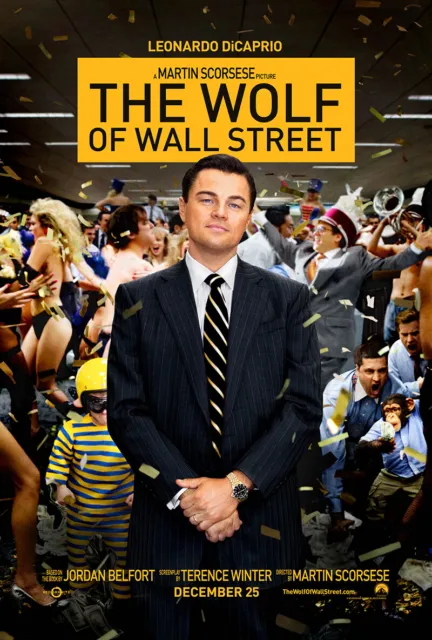 UNFRAMED The Wolf of Wall Street Movie Poster Prints Canvas Print Decor