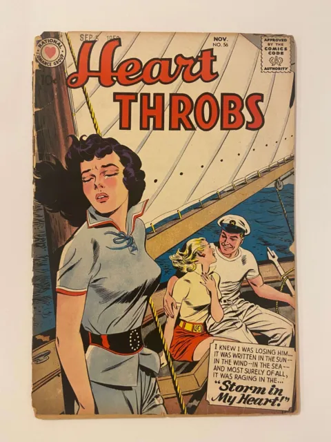 HEART THROBS #56 FR  Silver Age ROMANCE COMIC DC 1958
