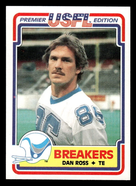 1984 Topps USFL Football #80 Dan Ross New Orleans Breakers 1