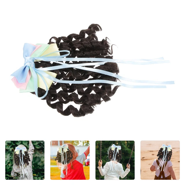 Parrucca riccia donna parrucca ondulata parrucca sintetica estensione capelli per banchetto ballo