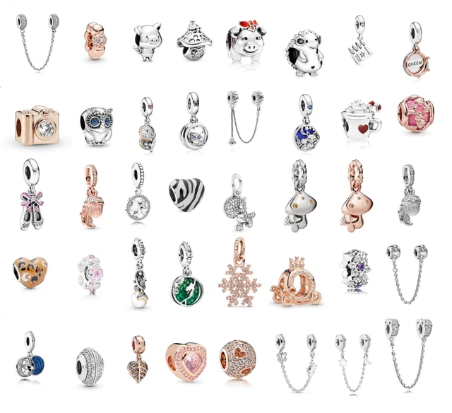 fox pig owl mushroom mermaid alloy charm bead for bracelet necklace wristband