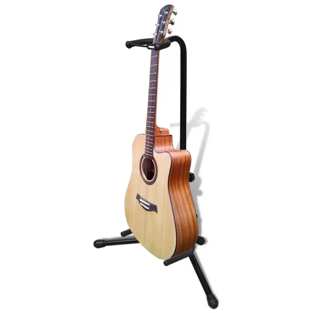 Support Guitare 7 Positions Pliable - Pour Guitares Acoustiques & Électriques - Rembourré & Stable - Noir