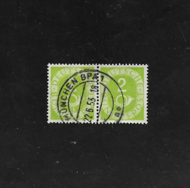 Dublette BRD / Bund 1951 Michel-Nr. 123 gestempelte Briefmarken - Posthorn