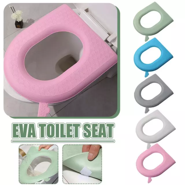 Funda de asiento de inodoro suave Waterpoof EVA colchoneta de baño lavable M7X1