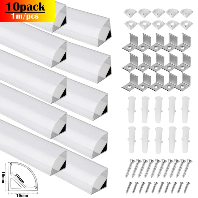 LED Alu Profile Eckprofil Für 10 Mm LED-Streifen Mit Einklickbarer Linsenabdeckung C - QUEIS | Aluminium Profile Günstig Online Kaufen