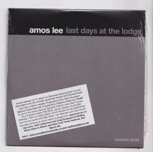 LAST DAYS AT the Lodge - Amos Lee, Blue Note, CD $14.25 - PicClick CA