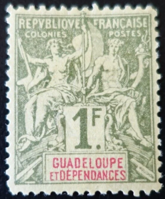 FRANCE COLONIE - GUADELOUPE N°39 de FOURNIER NEUF * MH