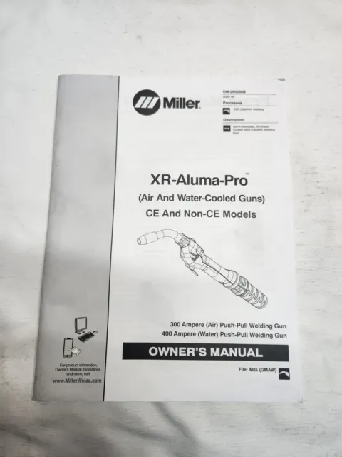 miller xr aluma pro push-pull gun Manual