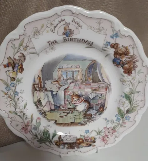 Royal Doulton Brambly Hedge Plate "The Birthday" -8"