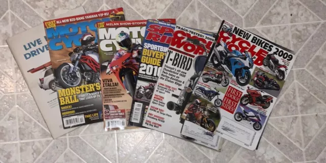 Motorcycle Magazine Lot (6) 2008-2010 (Sports Rider, Cycle World)