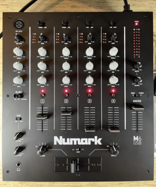 Numark M6 Usb 4-Channel Dj Mixer Silver/Black