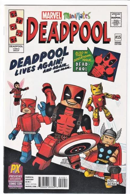 Deadpool #15 (2016) San Diego Comic Con 'Minimates' 7500 Copy Variant ~Unread Nm