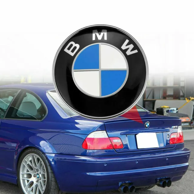 2x Insigne logo Capot Emblème BMW 74mm 82mm Neuf 3