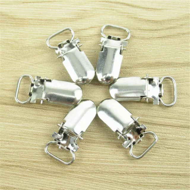 15Pcs Insert Pacifier Metal Holder Suspender Clips Mitten For DIY Craft 10mm