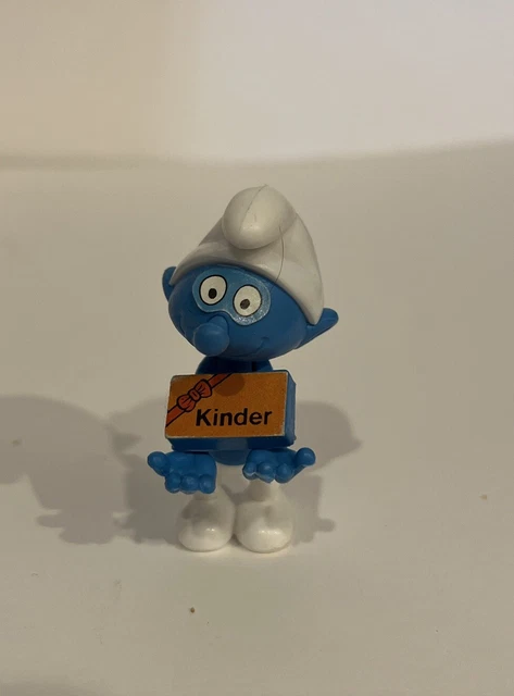 Puffo Kinder Componibile con pacchetto Kinder Cioccolata 1990