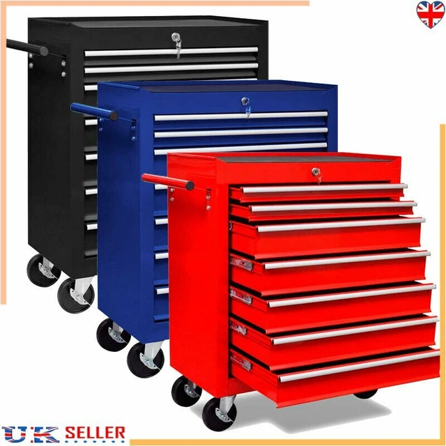 TOOL TROLLEY Garage Storage Box Cart Wheel Tool Chest