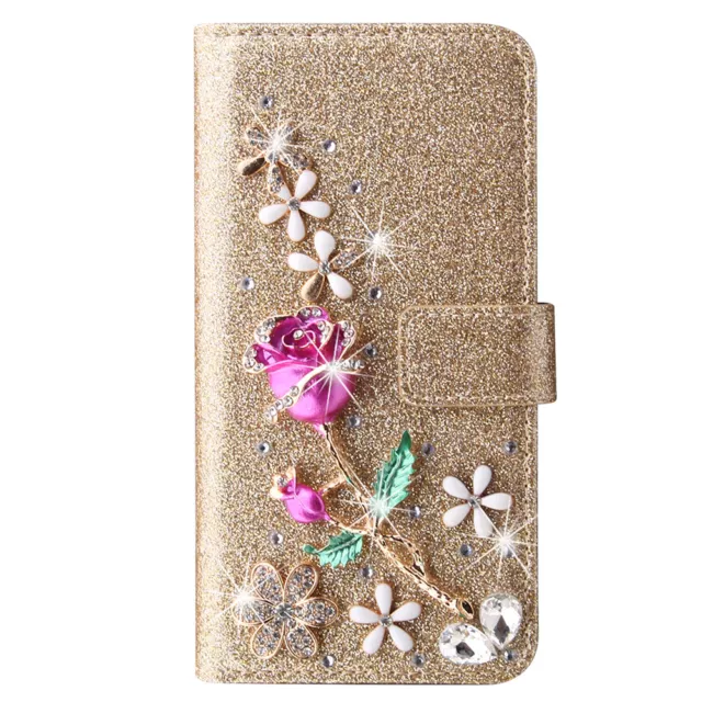 For Samsung A21 A 6 71 51 9 20 10 91 3D Rose Bling Leader HandyHülle Wallet Case 2