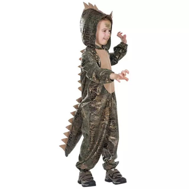 Dinosaurier Kinderkostüm Overall Dino Drache grün Kostüm Jungen Fasching