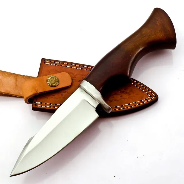 Handmade 440c Stainless Steel Bowie knife with leather sheath EDC