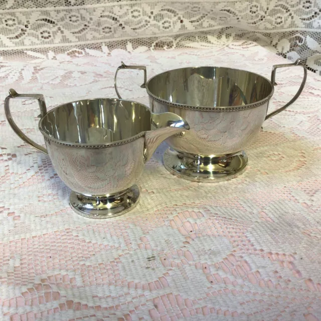 1928 Chester Solid Silver Matched Sugar Bowl & Cream Jug. 132g