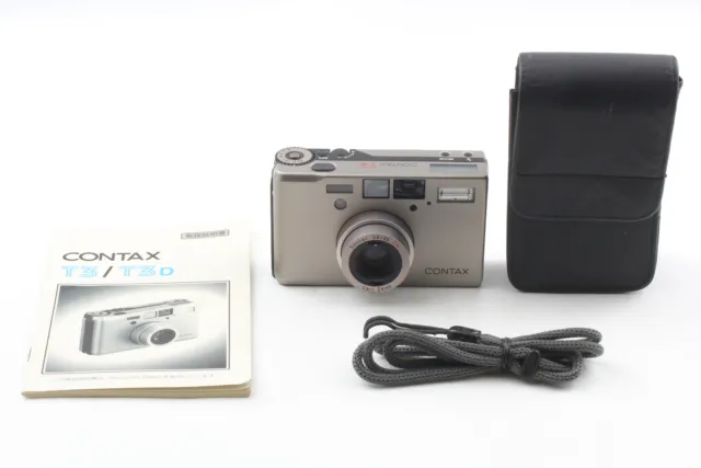 Read [Near MINT Case] Contax T3 Double Teeth Titan Silver 35mm Film Camera JAPAN